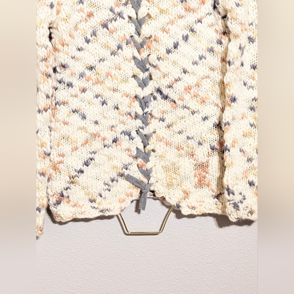 Chaser NWT Chunky Knit Lace-Up Back Sweater Size S Cozy Fall Winter - Picture 6 of 9